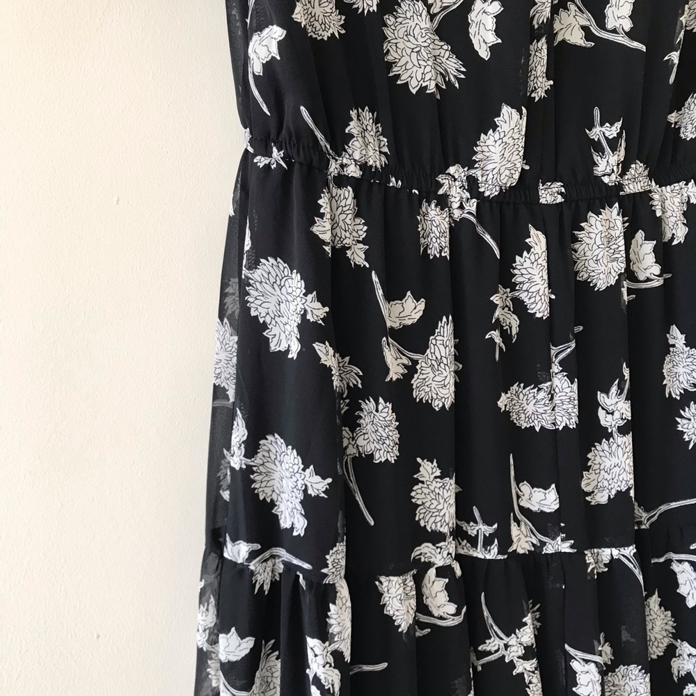 Lulus Floral Dressed Up Black Floral Print Midi Dress - Picture 8 of 16